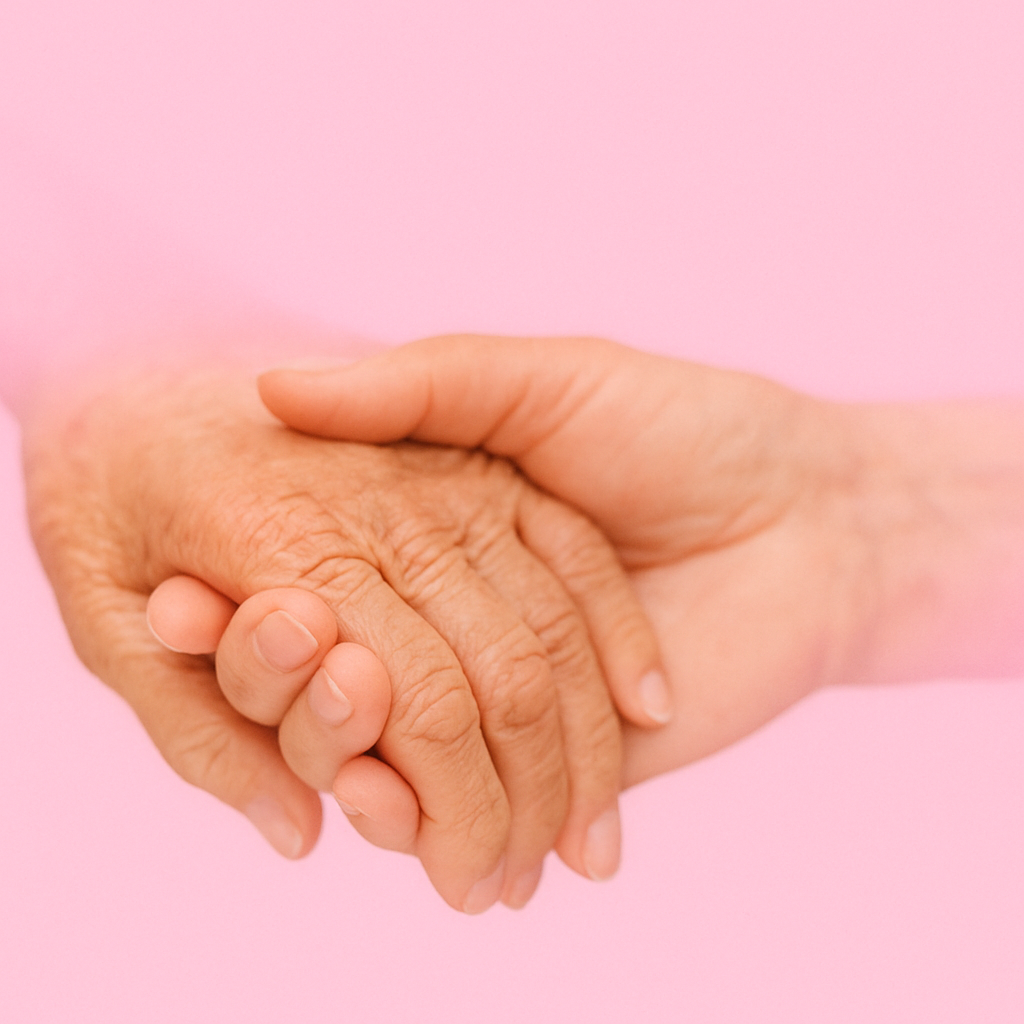 Holding hands - symbolizing care and support